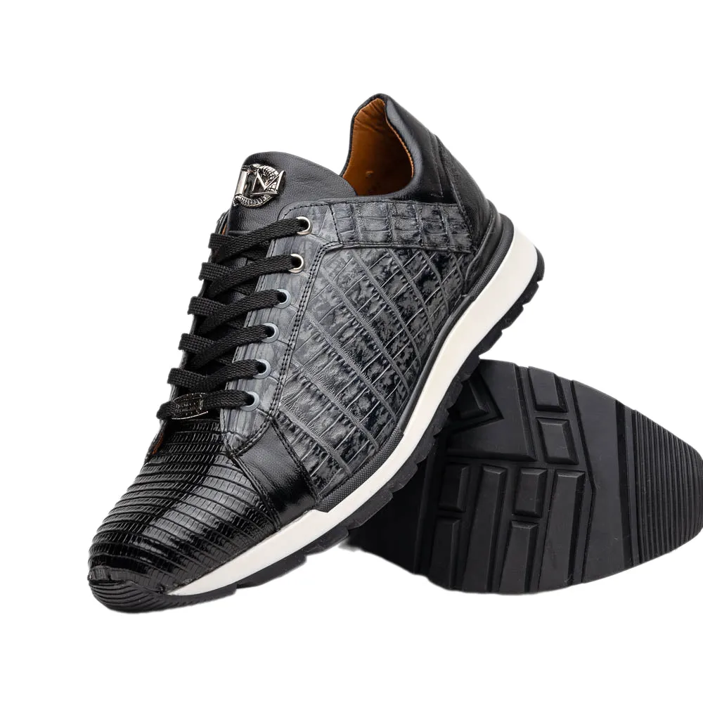Marco Di Milano Portici Caiman-lizard Teju and Rubber Gray