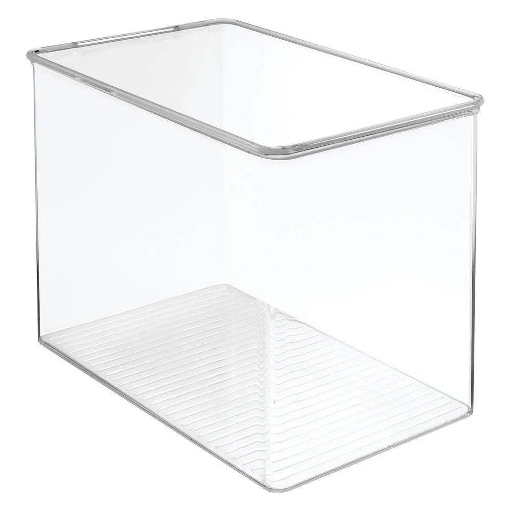 mDesign Stackable Closet Plastic Storage Bin Box with Lid - Container for Organizing Mens and Womens Shoes, Booties, Pumps, Sandals, Wedges, Flats, Heels and Accessories - 9" High, 6 Pack - Clear