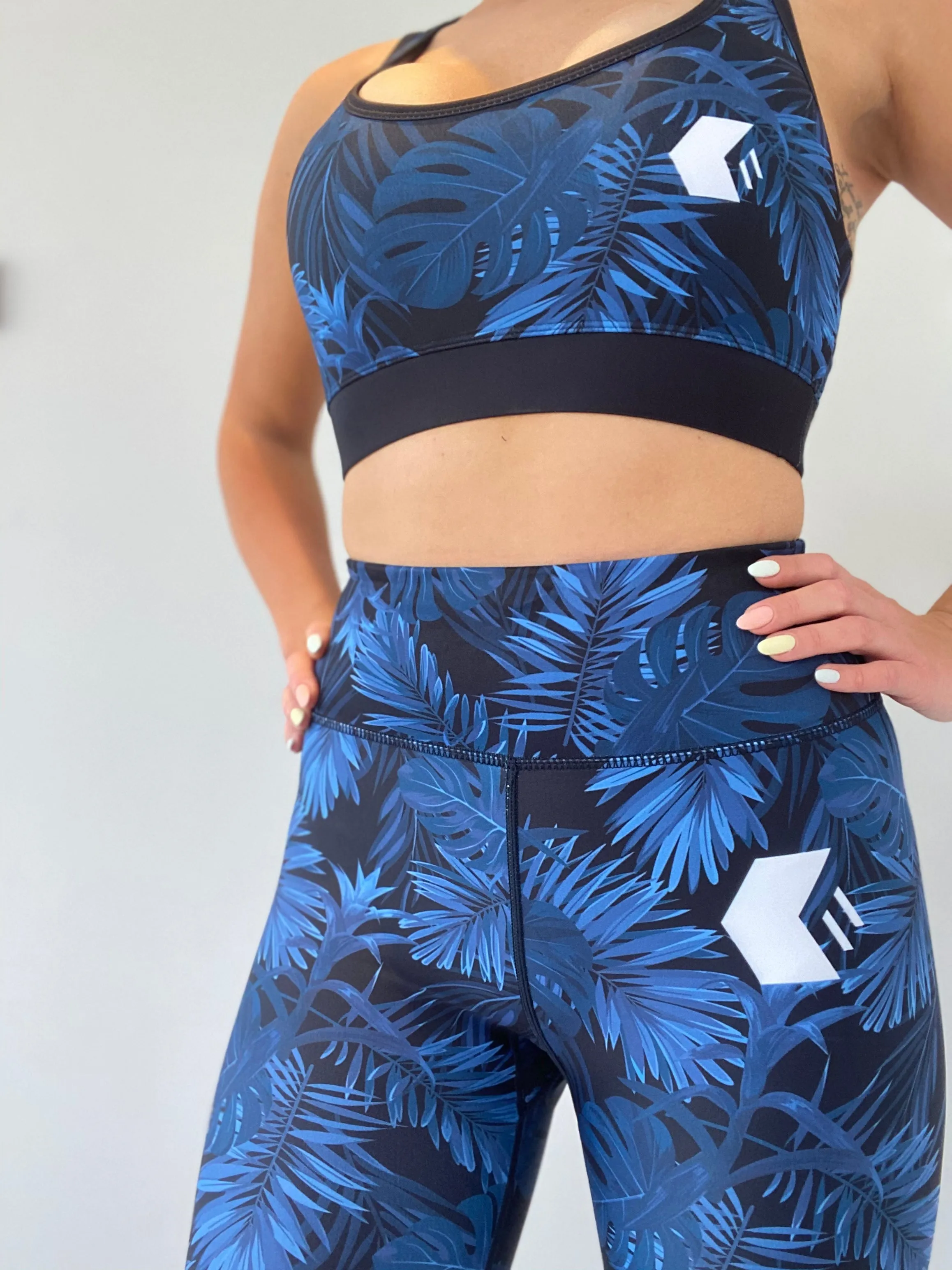 Midnight Blue Leaf Shorts