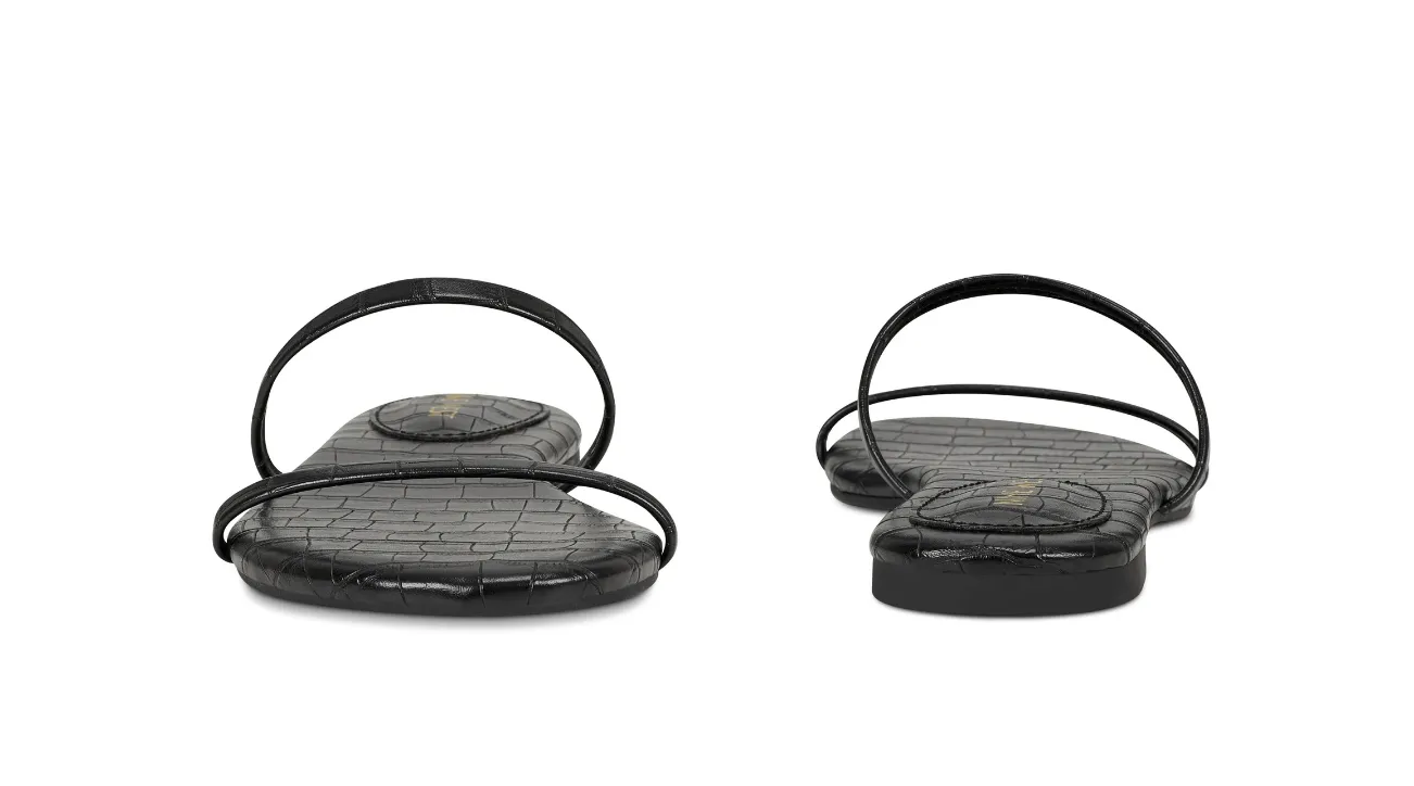 Nine West Women's Blaise Flat Sandals  Color Black Size 7M