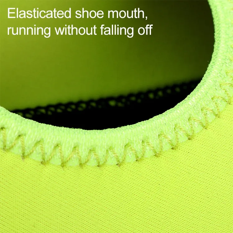 Non-slip Plastic Grain Texture Thick Cloth Sole Solid Color Diving Shoes and Socks, One Pair, Size:S (Black)