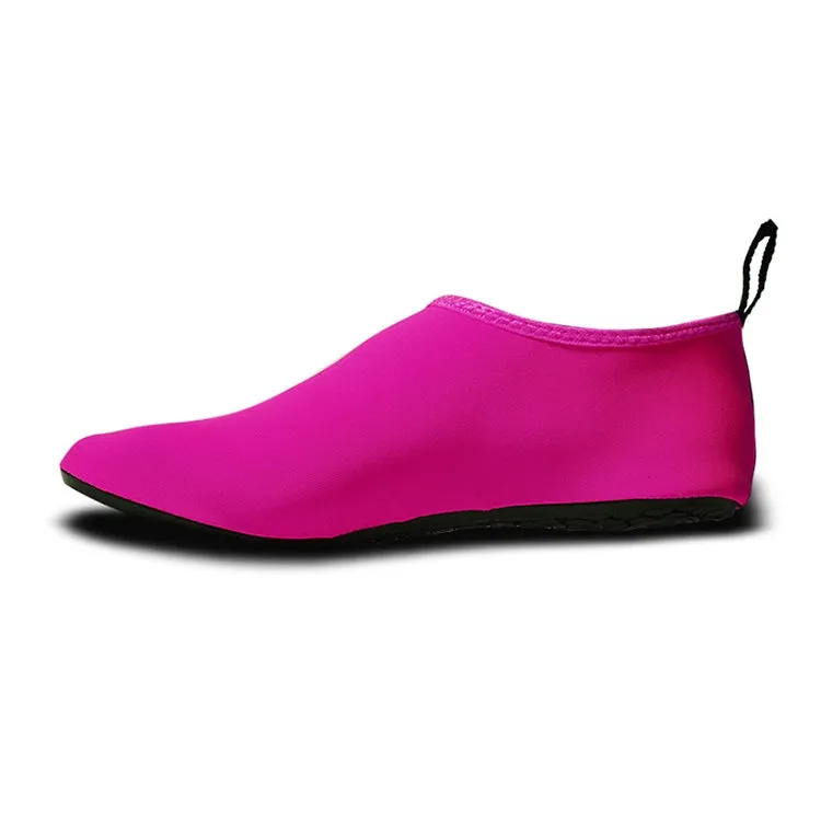 Non-slip Wear-resisting Thick Rubber Sole Diving Shoes and  Socks, One Pair, Size:M (Rose Red)