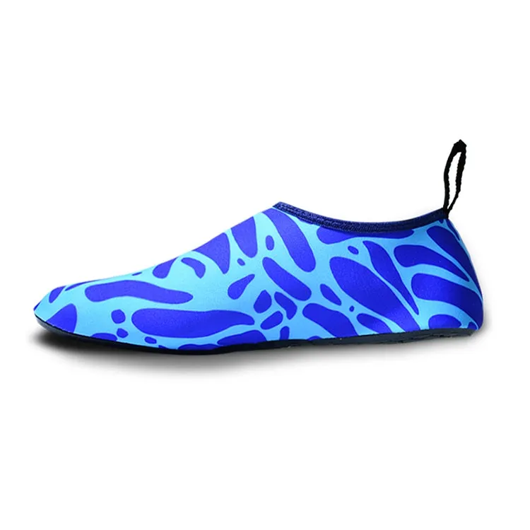 Non-slip Wear-resisting Thick Rubber Sole Diving Shoes and  Socks, One Pair, Size:S (Figured Blue)
