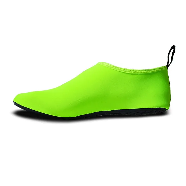 Non-slip Wear-resisting Thick Rubber Sole Diving Shoes and  Socks, One Pair, Size:S (Green)