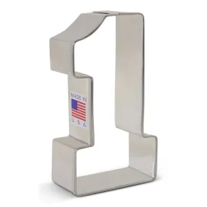 Number One Cookie Cutter, #1, Ann Clark 3.25 Inches, Tin Plated Steel