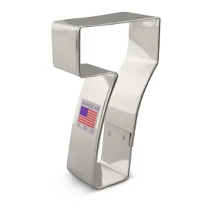 Number Seven Cookie Cutter, #7, Ann Clark 3.4 Inches, Tin Plated Steel