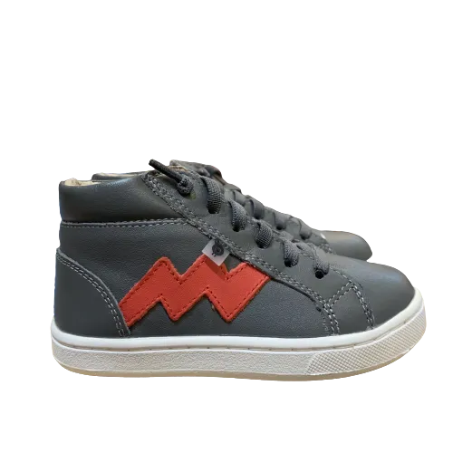 Old Soles #6126 Bolty High Top Grey / Bright Red