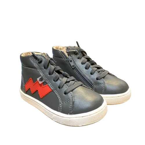 Old Soles #6126 Bolty High Top Grey / Bright Red