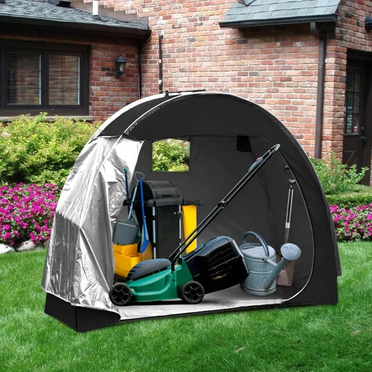 Outdoor Waterproof Bicycle Storage Shed Oxford 210D Heavy Duty Bike Tent(Black)