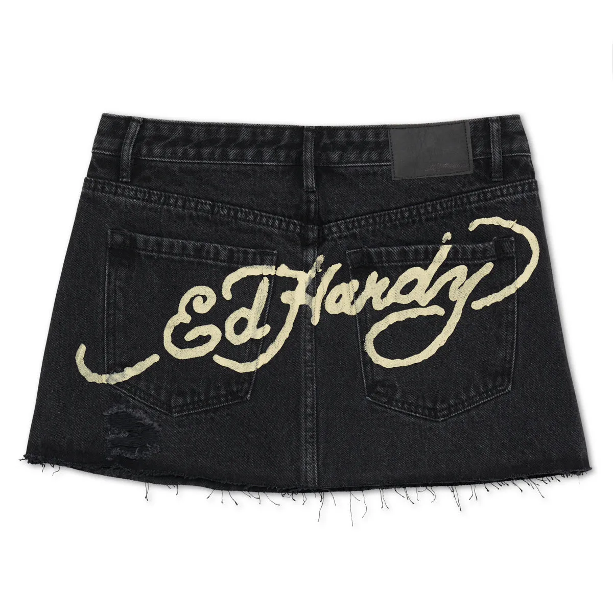Panther Roses Denim Skirt