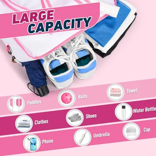 Pickleball Bag Pickleball Paddles Set USAPA Approved,Durable Fiberglass Surface Lightweight and Durable, Pickleball Bag, 4 Pickleball Balls, 2 Fiberglass Pickleball Paddles- Perfect for Beginners