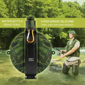 Portable Sports Silicone Water Bottle - Collapsible, Lightweight, Eco-Friendly