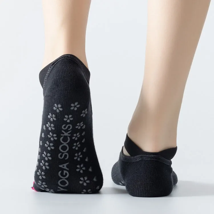 Professional Yoga Socks Non-Slip Five-Finger Split Toe Strap Ballet Dance Cotton Socks, Size: One Size(Dark Blue)