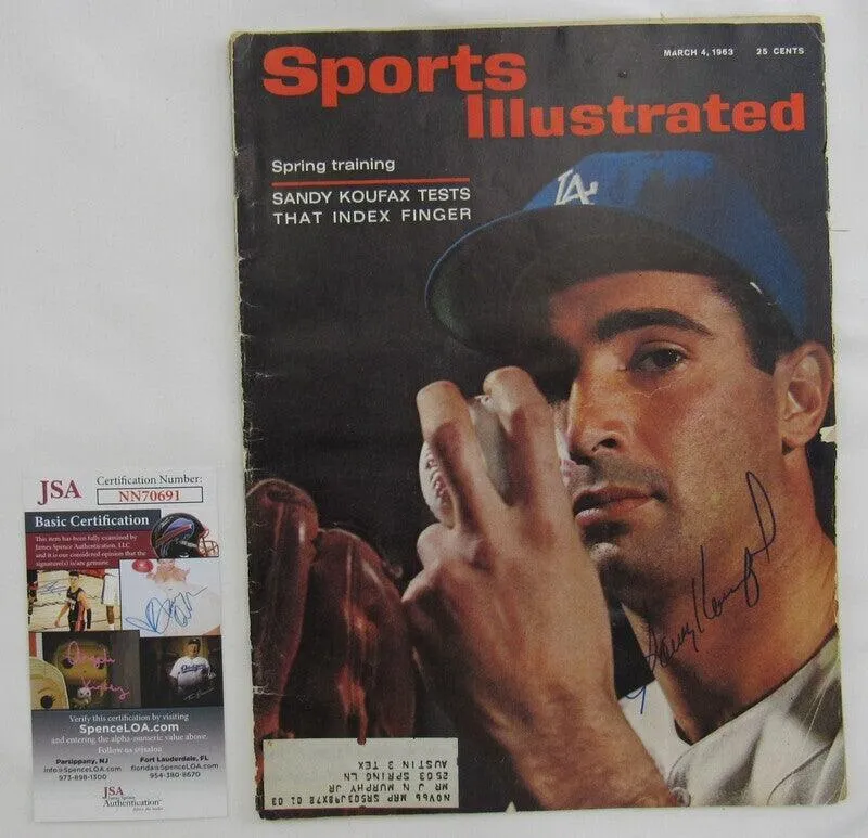 Sandy Koufax Signed Sports Illustrated Magazine 3/4/63 Issue JSA NN70691