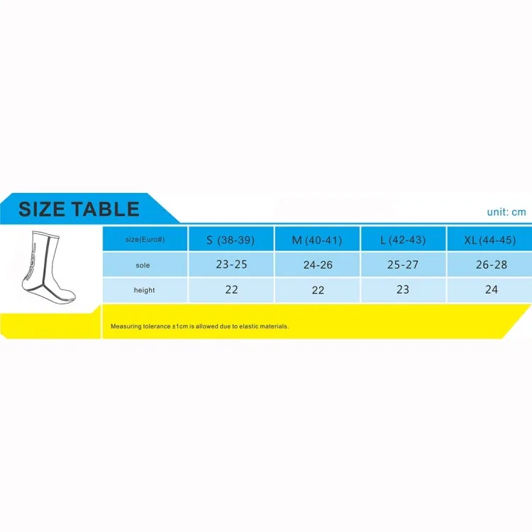 SLINX 1130 3mm Neoprene Cold Protection Diving Socks Super Elastic Non-slip Diving Fins Anti-wear Socks, Size:XL (44-45)