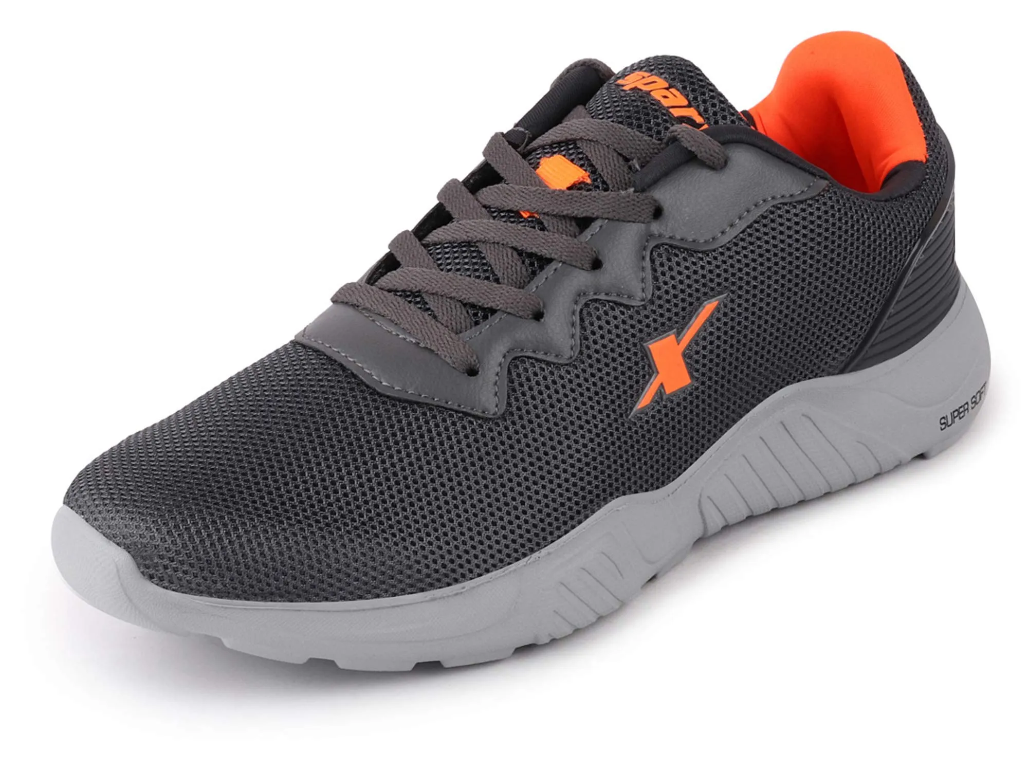 Sparx Mens Darkgreyneonorange Running Shoe