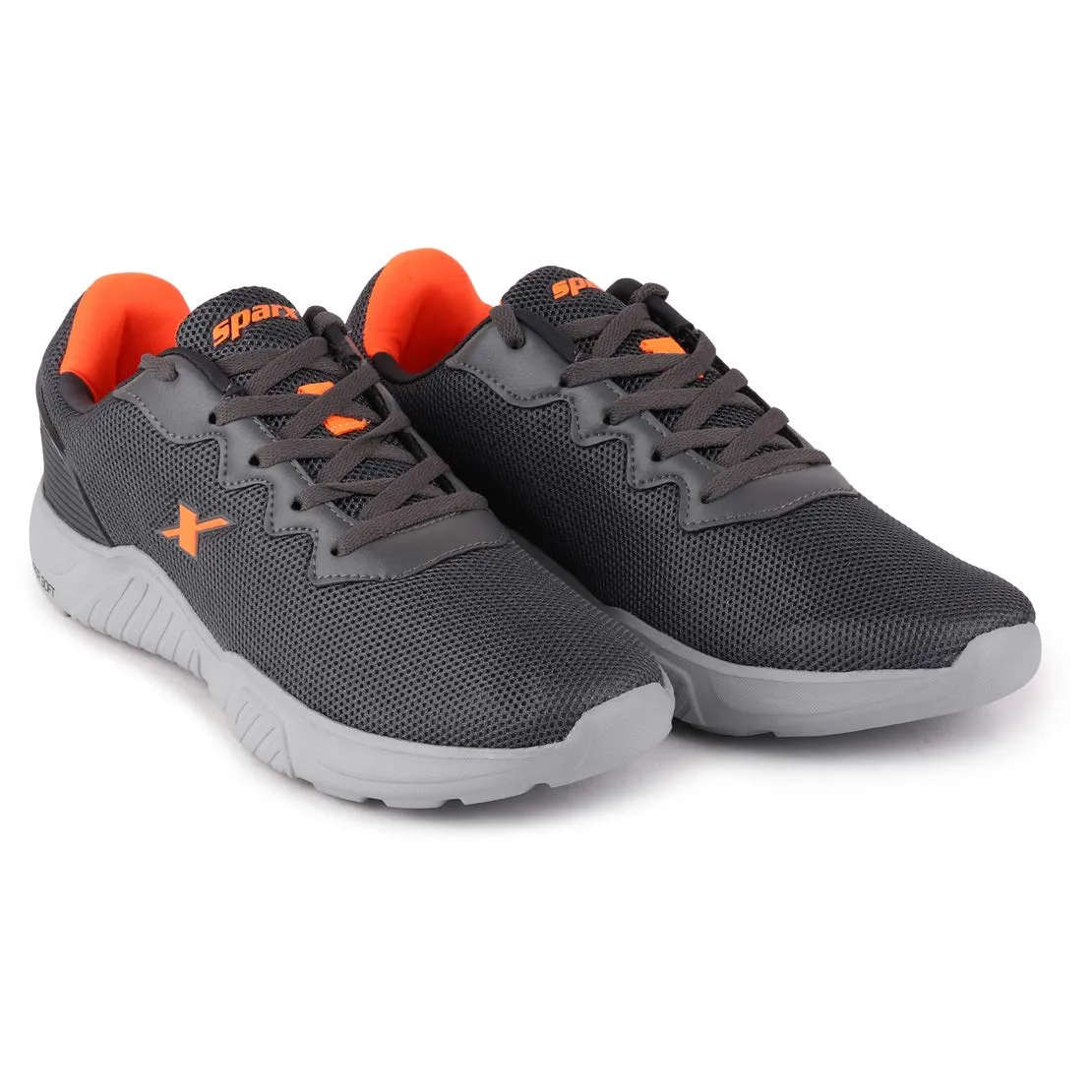 Sparx Mens Darkgreyneonorange Running Shoe