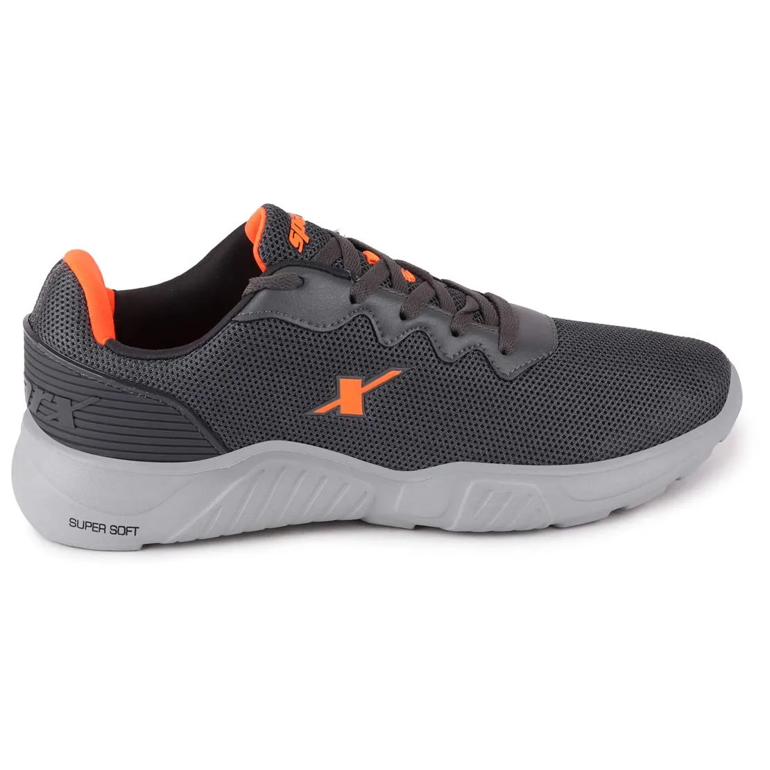 Sparx Mens Darkgreyneonorange Running Shoe