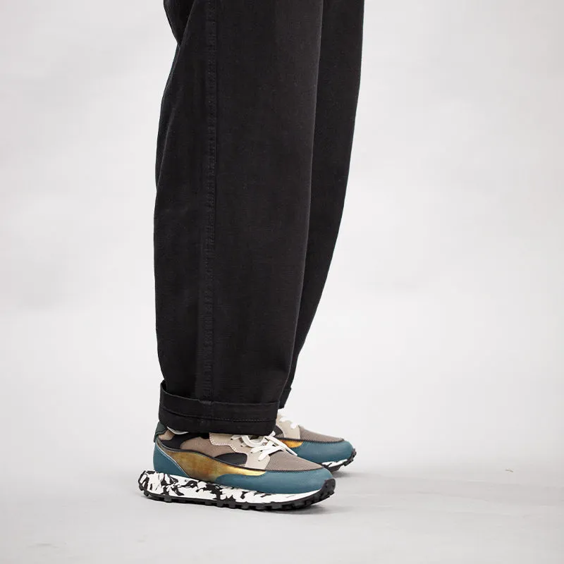 Sunset Blue Marble Style Low-Top Sneakers