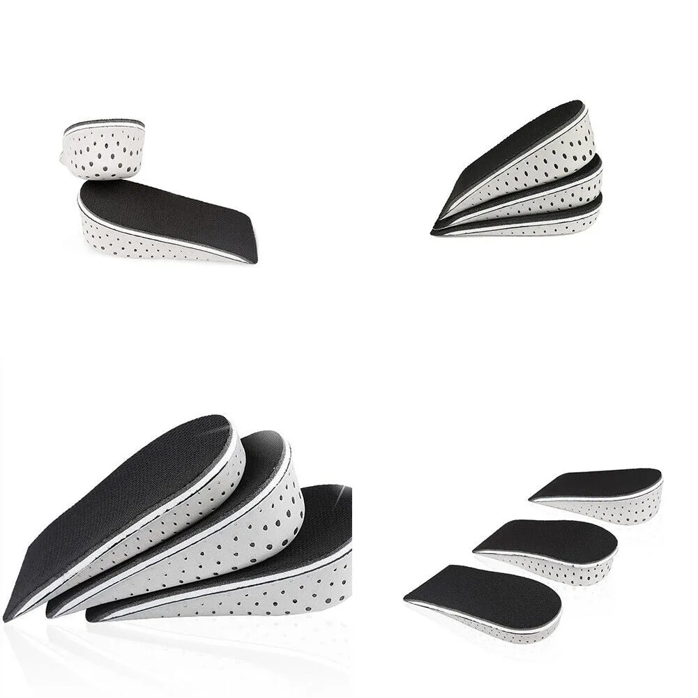 US 2-4 Pairs Men Women Invisible Height Increase Insoles Heel Lift Taller Pad